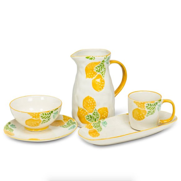 Fresh Vintage Style Lemon 48oz Stoneware Jug - Picture 4 of 6